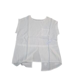 Six Fifty Womens Size Small White Short Sleeve Scoop Neck Top Shirt NWT